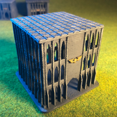 epic scale terrain small imperium building 2 by fractalnoise miniatures 40k epic40k epicscale miniature tabletop warhammer40k 3d print model - Mito3D