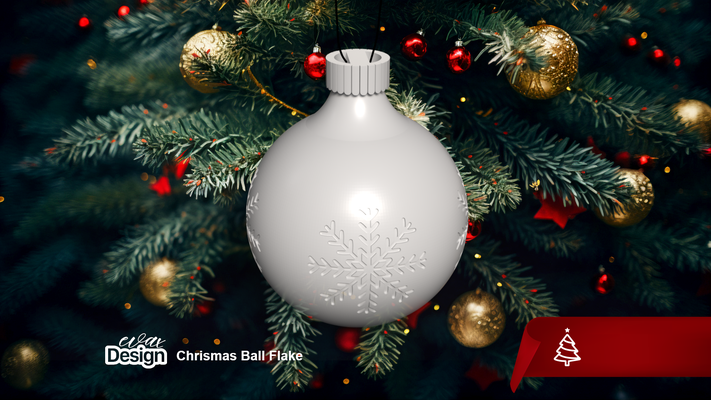 3d snowflake christmas ball by evax design household festivities 3d print model - Mito3D