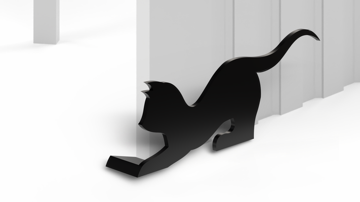 plástico porta rolhas gato motivo brincalhão funcionalidade casa by evacuar projeto decoração 3d print model - Mito3D