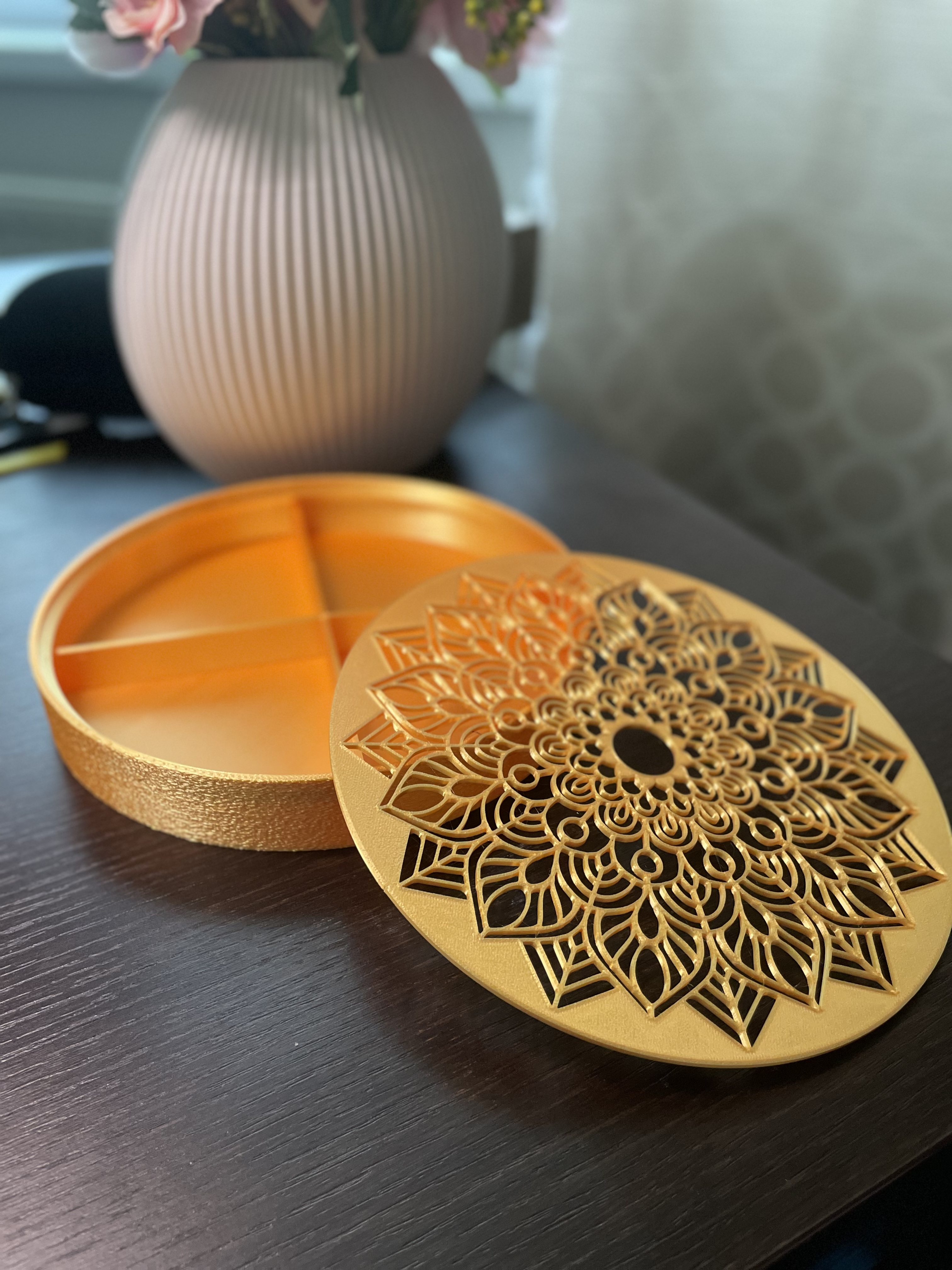 mandala organizer box by evax design household decor 3D print model - Mito3D