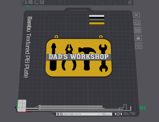 makerlab - dad's workshop sign by jf-699 art signs & logos garage tools dad father 3d print model - Mito3D