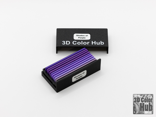 iplik renk örneği kutu 10x 3d hub by araçlar organizatörler kutusu 3dcolorhub filamentler filamentlerwatchbox filamentswatchcontainer görüntüle organizatör 3d print model - Mito3D