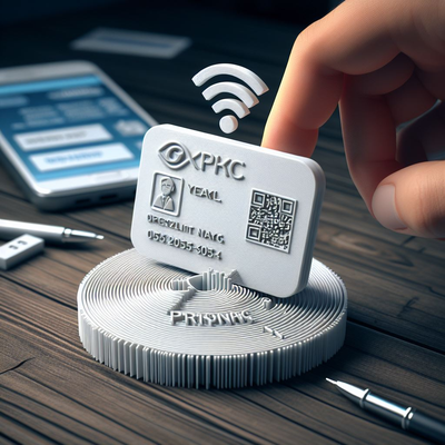 instructions on a customizable business card - makemysign makerlab makerworld by 3djupp art signs & logos sign credit font nfc rfid tag 3d print model - Mito3D