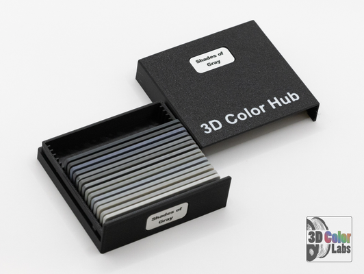 iplik renk örneği kutu 15x 3d hub by araçlar organizatörler kutusu 3dcolorhub filamentler filamentlerwatchbox filamentswatchcontainer görüntüle organizatör 3d print model - Mito3D