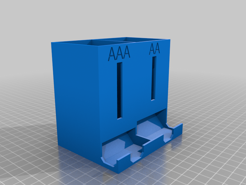 bateria distribuidor dual aaa aa superior by taxa juros 3d impressora teste modelos 3D print model - Mito3D