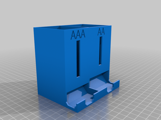 batería dispensador doble aaa aa by tasas interés 3d impresora prueba modelos 3d print model - Mito3D