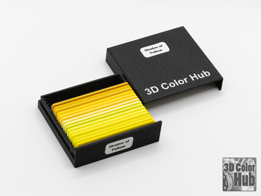 filament échantillon boîte 25x 3d couleur centre by outils organisateurs swatchbox 3dcolorhub filaments filamentswatchbox filamentswatchcontainer afficher organisateur rangement 3d print model - Mito3D