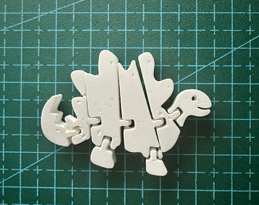 flexi stegosaurus by t stk art signs & logos toy dino flexible printinplace nosupport kidstoy jurrassic dinolover 3d print model - Mito3D