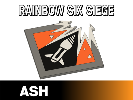 ash - r6 logo by creativity lab household decor rainbow siege sixsiege ubisoft ubisof ubisot r 6 rsix operator rainbowsix rainbowsixsiege tomclancy tom clancy 3d print model - Mito3D