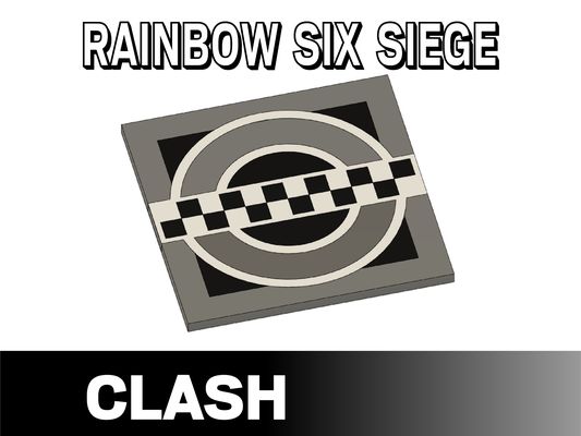 clash - r6 logo by creativity lab household decor rainbow siege sixsiege ubisoft 3d print model - Mito3D