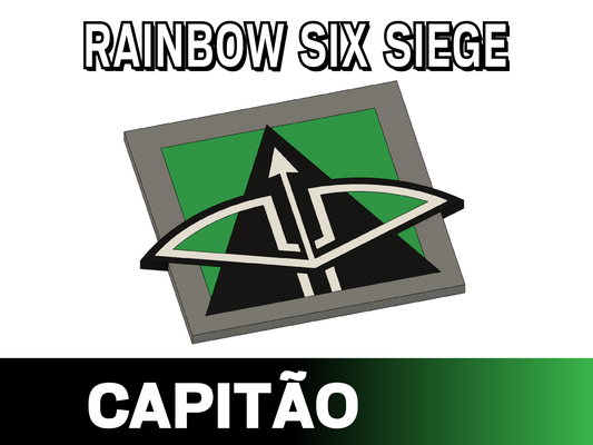capitao - r6 logo by creativity lab household decor rainbow siege ubisoft sixsiege 3d print model - Mito3D