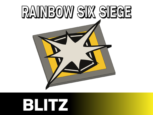blitz - r6 logo by creativity lab household decor siege sixsiege rainbow ubisoft 3d print model - Mito3D