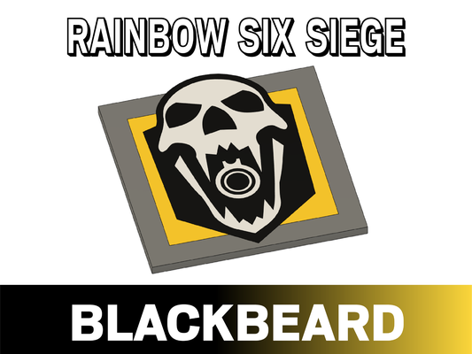 black beard - r6 logo by creativity lab household decor rainbow siege sixsiege ubisoft blackbeard 3d print model - Mito3D