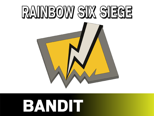 bandit - r6 logo by creativity lab household decor rainbow rainbows siege ubisoft sixsiege 3d print model - Mito3D