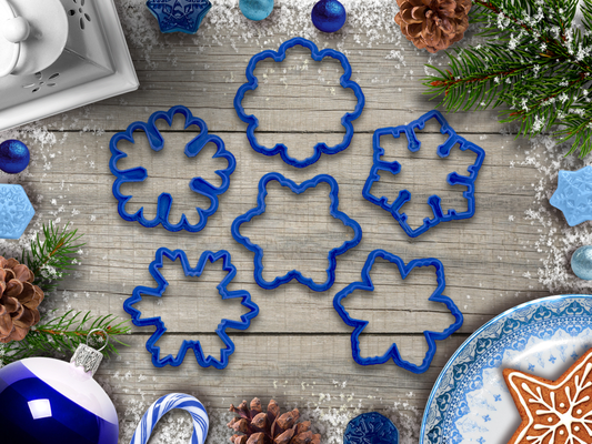 flocon neige biscuit coupeur noël by indibles loisir diy flocons 3d print model - Mito3D