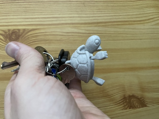 cutie baby turtle - keychain remixed by soukup273 miniatures animals toy christmas cute gift flexible flexi valentine adorable jointed turtlemodel 3d print model - Mito3D