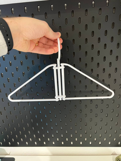 folding hanger - space saver by maxaruta household house models spacesaver foldinghanger 3d print model - Mito3D