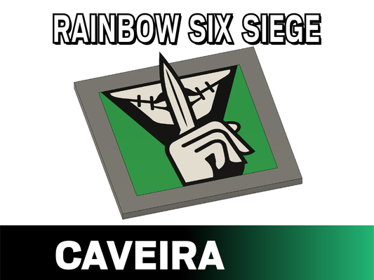 caveira - r6 logo by creativity lab household decor rainbow siege sixsiege ubisoft 3d print model - Mito3D