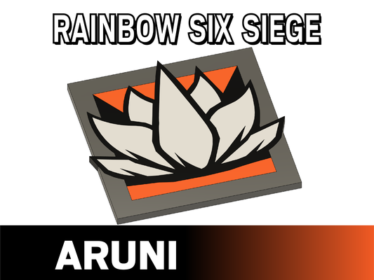 aruni - r6 logo by creativity lab household decor rainbow siege sixsiege ubisoft 3d print model - Mito3D