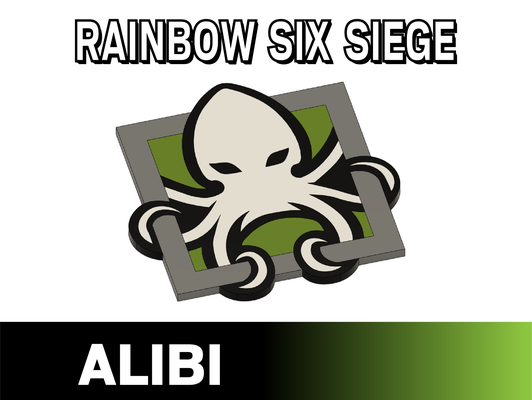 alibi - r6 logo by creativity lab household decor rainbow siege sixsiege ubisoft 3d print model - Mito3D