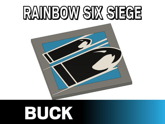 buck - r6 logo by creativity lab household decor rainbow siege sixsiege ubisoft 3d print model - Mito3D