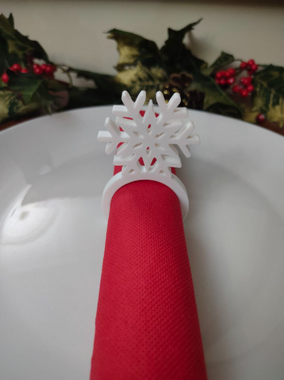 table napkin holder snowflake by tr3dcreations household festivities decor christmas 2023 3d print model - Mito3D