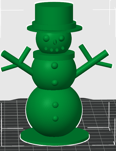 bonhomme neige by obiyankenobi1980 art sculptures noël neigeux noel 3d print model - Mito3D