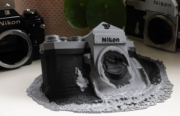 derretido nikon f cámara multicolor by mar pasatiempo bricolaje diy electrónica mmu multi color 3d print model - Mito3D