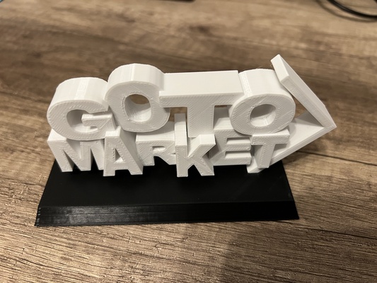 floating go to market sign base by cutmaster art signs & logos logo fun 3d print model - Mito3D