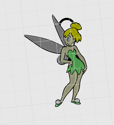 tinker bell schlüsselbund by gang 3d abenteuer mode modelle schlüsselring basteln peter pfanne schlüssel zubehörteil kette design zubehör 3d print model - Mito3D