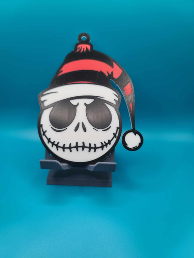 boule l único macaco skellington 3d by zipzapprint arte 2d enfeite noel natal festivo feriado esqueleto decoração 3d print model - Mito3D