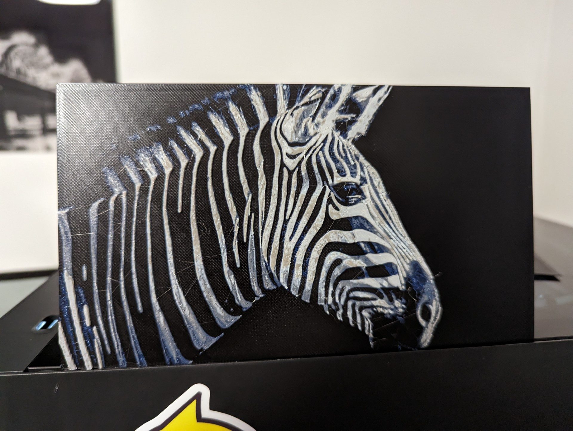 zebra hutschmiede by papa emeritus iv kunst 2d tier farbton schmiede multi colo farbe drucken drucken schicht veränderung höhe malerei mischen kalibrierung afrika 3D print model - Mito3D