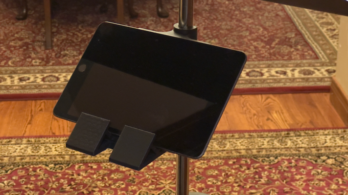 telefon halter unterstützung musik stand by umleitung hobby diy manhasset tablette montieren 3d print model - Mito3D