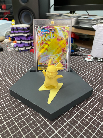10 pokemon trading card magnet holder display psa by bob so cool toys & games stand displaystand tradingcardgame 3d print model - Mito3D