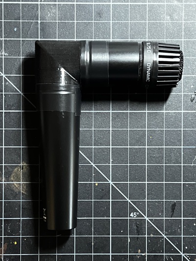 sm57 right-angle adapter by jadamsowers hobby & diy music microphone shure mic 3d print model - Mito3D