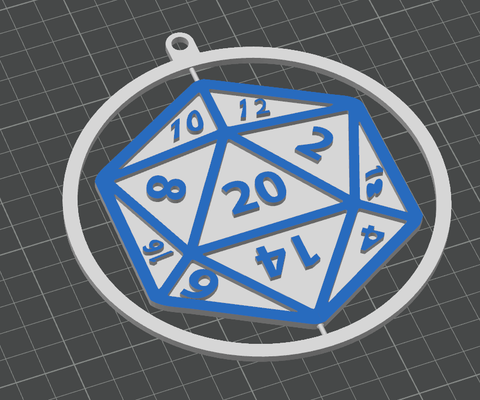 dnd d20 christmas ornament by dtmhawk art models dice dungeon dragons bauble 3d print model - Mito3D