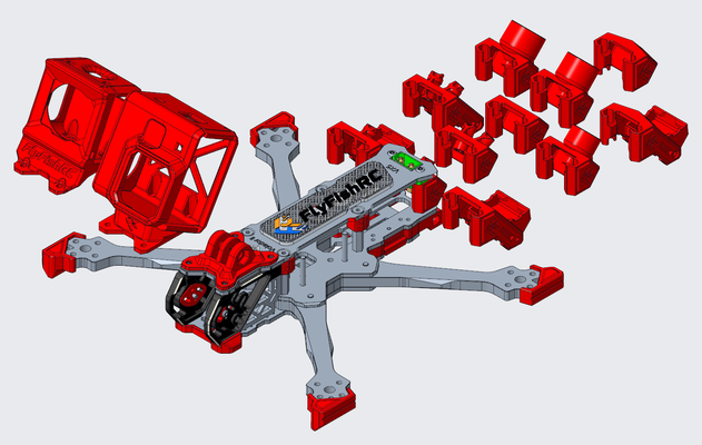 sinek balığı uçan 5 6 çerçeve all in one tpu by hobi kendin yap rc uçan balıkvolador vx5 vd5 vx6 vd6 3d print model - Mito3D