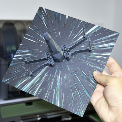 x kanat in hiperspace by çılgın filament sanat modeller star savaşlar renk dövme ams mmu yazdır yer dekor uzay wing 3d print model - Mito3D