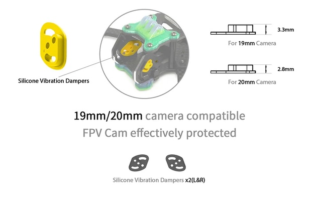 flyfishrc câmera amortecedores by passatempo faça rc choque absorvedor gelatina 3d print model - Mito3D