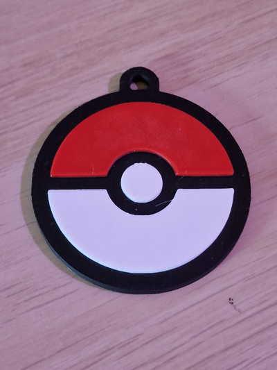 pokeball keychain by wickieprints art models pokemon nintendo bag hanger 3d print model - Mito3D
