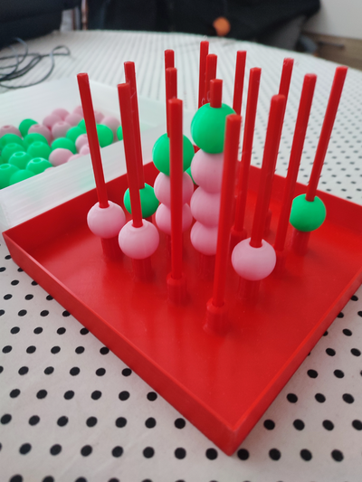 3d tic tac dito piede v2 by jpokorny12 giocattoli giochi tavola 4inarow tictactoe 3d print model - Mito3D