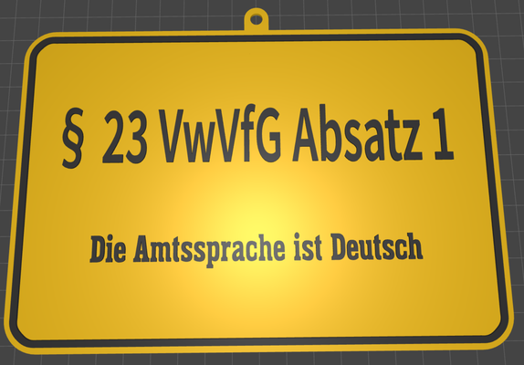 amtssprache deutsch by schlumpfi kunst münze abzeichen amt sprache 3d print model - Mito3D