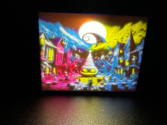 nightmare christmas lithophane by nates print shop household decor bronode light xmas cmyk color colorful 3d print model - Mito3D