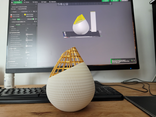 wireframe drop vase by azad mhm household decor 3d print model - Mito3D