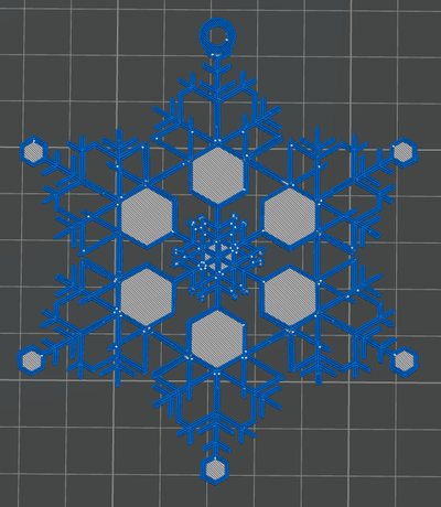 hangable snowflakes by ceaphyrel household decor christams decorations snow 3d print model - Mito3D
