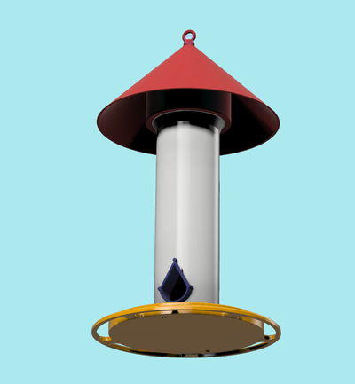 bird feeding tube by staprin3d household garden feeder 3d print model - Mito3D
