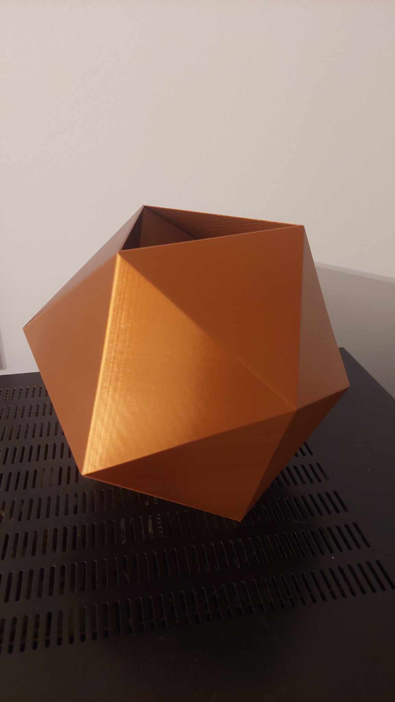 d20 vase regulär ikosaeder by mateuszpm27 haushalt dekor dnd behälter rollenspiel 3D print model - Mito3D