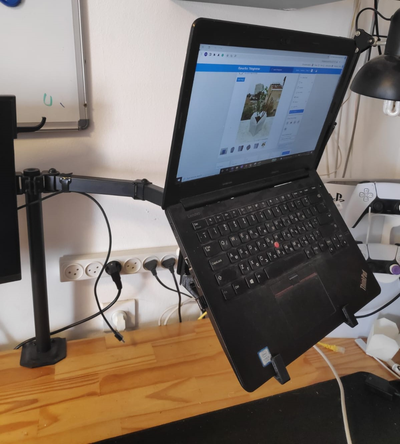 stark laptop stand montieren adapter schreibtisch vesa montage teller neu gemischt by waage 310 3d drucker zubehör 3d print model - Mito3D