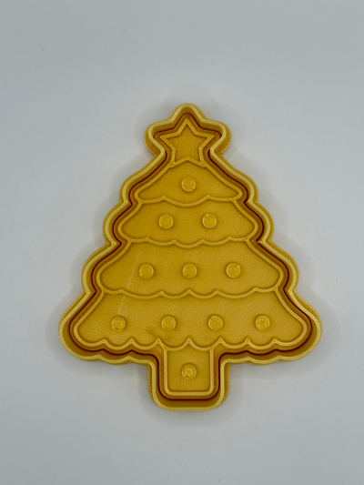 christmas tree cookie cutter stamp by indibles household decor 2023 christmascookie christmascookiecutter cutters 3d print model - Mito3D