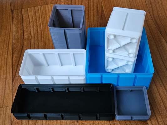 ızgara sonluluğu manyetik vazo çöp kutuları tek parçalar yeniden karıştırılmış by replica4292 araçlar organizatörler vazemode ızgarafinitybin 3d print model - Mito3D